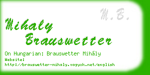 mihaly brauswetter business card