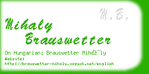 mihaly brauswetter business card